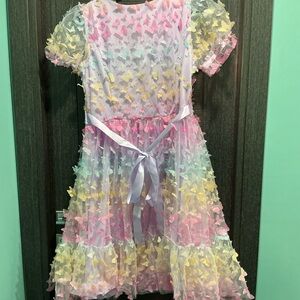 Pastel Butterfly Dress with Ribbon, size 2XL